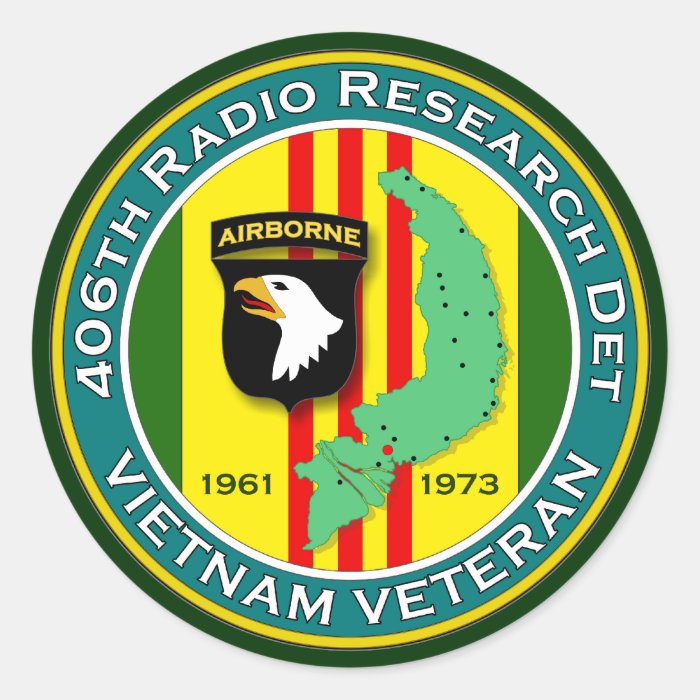 406th RRD   ASA Vietnam Round Sticker