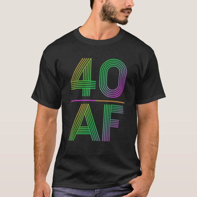 40 AF Vintage 40th Birthday Gift Classic T-Shirt (Front)