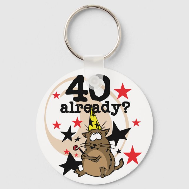 40 Already Birthday Keychain (Front)