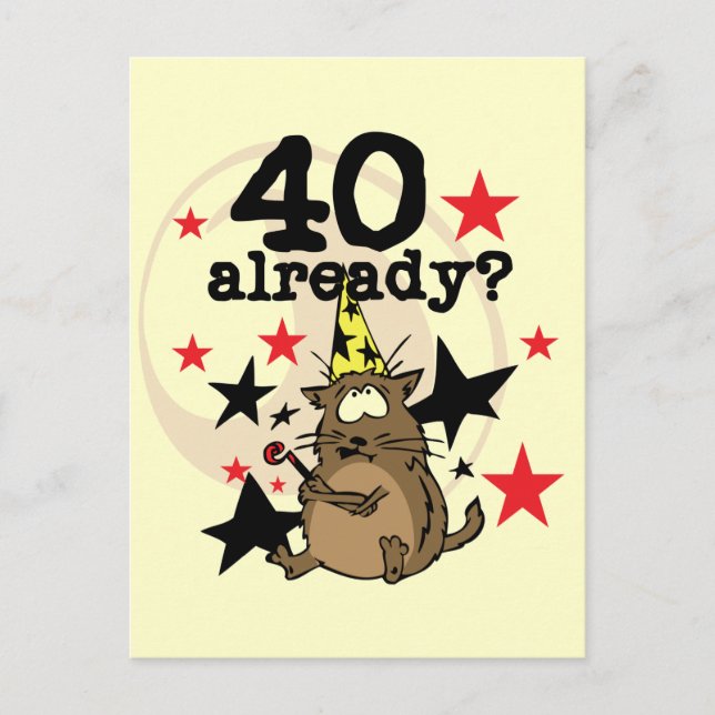 40 Already Birthday Postcard (Front)