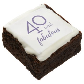 40 and Fabulous 40th Birthday Brownies