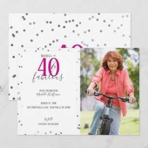 40 and Fabulous 40th Birthday Party Invitations