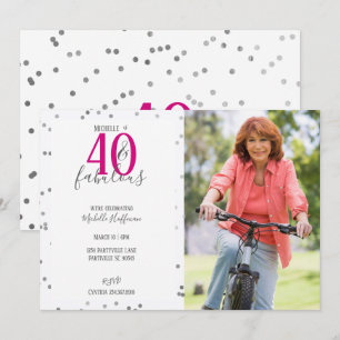 40 and Fabulous 40th Birthday Party Invitations