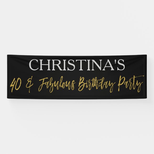 40 and Fabulous Birthday Banner (Horizontal)
