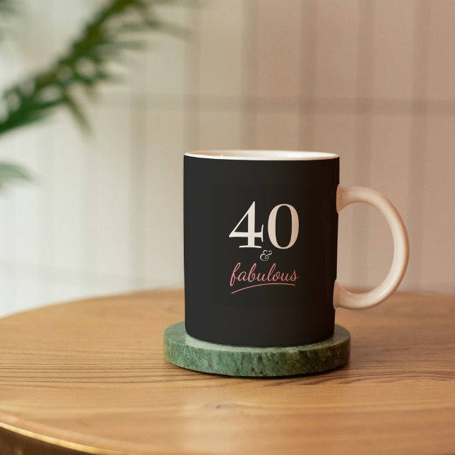 40 and Fabulous Birthday Gift Coffee Mug (Creator Uploaded)
