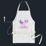 40 And Fabulous Birthday Gifts (Plum) Adult Apron<br><div class="desc">A pretty birthday gift has a lovely purple butterfly,  perfect for women celebrating their special day!</div>