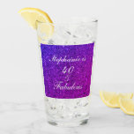 40 And Fabulous Birthday Glitter Pink Purple Ombre Glass<br><div class="desc">Designed with pretty, girly and beautiful pink purple glittery background and personalized text template for name which you can edit, this is perfect for the 40th birthday celebrations or gift! You can easily customize the template to change it to other fabulous birthday parties like 50 and fabulous or as you...</div>