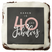 40 And Fabulous Birthday Party Brownie at Zazzle