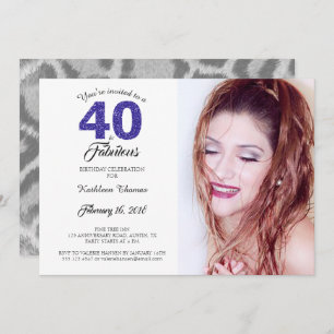 40 and Fabulous Birthday Party Photo Invitation