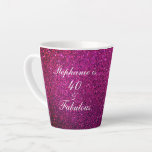 40 And Fabulous Birthday Pink Purple Glitter Girly Latte Mug<br><div class="desc">Designed with pretty,  girly and beautiful pink purple glittery background and personalized text template for name which you can edit,  this is perfect for the 40th birthday celebrations or gift!</div>