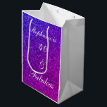 40 And Fabulous Birthday Pink Purple Glitter Ombre Medium Gift Bag<br><div class="desc">Designed with pretty,  girly and beautiful pink purple glittery background and personalized text template for name which you can edit,  this is perfect for the 40th birthday celebrations!</div>
