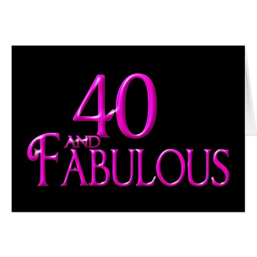 40 and Fabulous Cards (Front Horizontal)
