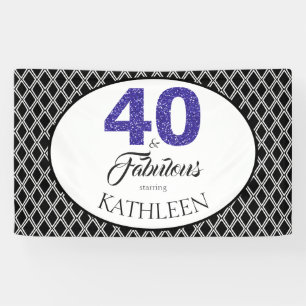 40 and Fabulous Custom 40th Birthday Banner
