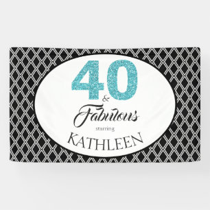 40 and Fabulous Custom 40th Birthday Banner