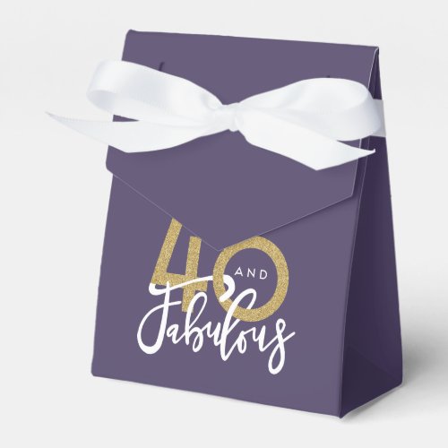 40 and fabulous  favor box