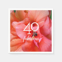 40 and Fabulous Flower Photo Birthday Party