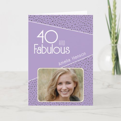 40 and Fabulous Glitter Photo 40th Birthday