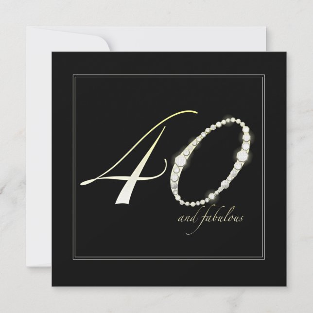 40 and Fabulous Invitation (Front)