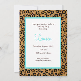 40 And Fabulous Leopard Birthday Invitation