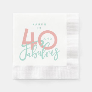 40 and fabulous napkins