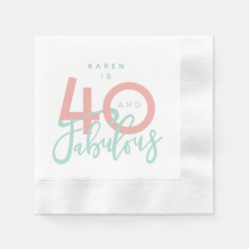 40 and fabulous napkins