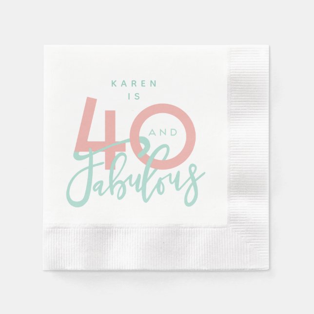 40 and fabulous napkins (Front)