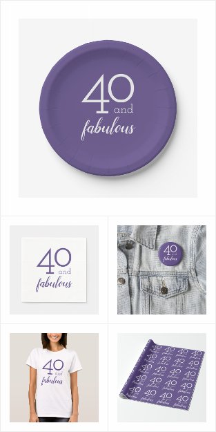 40 and Fabulous Party Supplies and Gifts