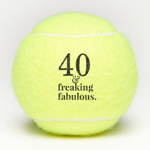 40 and Fabulous Personalized Birthday Tennis Balls