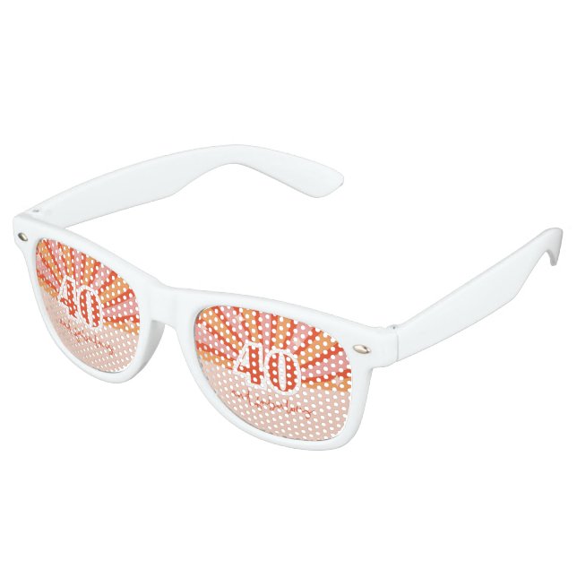 "40 and fabulous", retro birthday party   retro sunglasses (Angled)