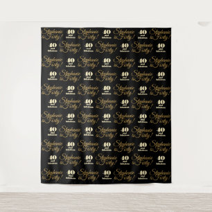 40 and Fabulous Step and Repeat Party Backdrop