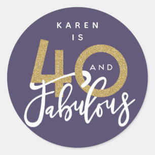 40 and fabulous stickers