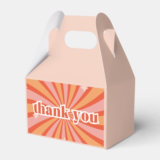 "40 and fabulous", "thank you" gift retro  favor boxes (Front Side)