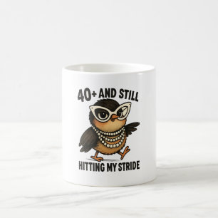 40+ and Still Hitting My Stride Hummingbird Mug