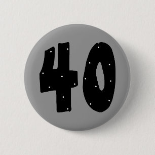 40 birthday button