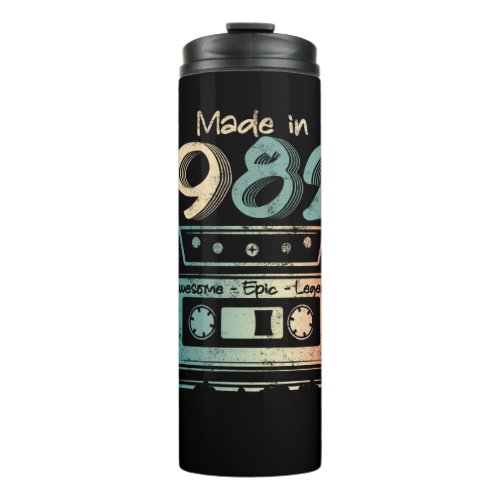 40 Birthday Gifts Year Old Made in 1982 Cassette Thermal Tumbler