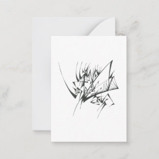 40 Black White Abstract Tribal Tattoo Art Note Card