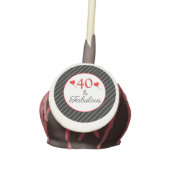 40 & Fabulous 40th Birthday Black & White Cake Pops (Front)