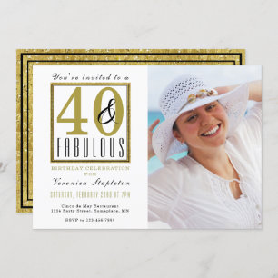 40 & Fabulous 40th Birthday Party Invitation
