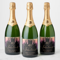 40 fabulous birthday black pink gold glitter