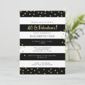 40 & Fabulous Birthday Party Invitations (Standing Front)