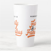 40 & fabulous birthday retro vintage script latte mug (Front)