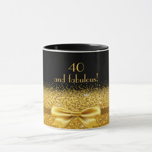 40 fabulous black gold elegnace mug (Center)