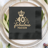 40 & Fabulous Crown 40th Birthday Name