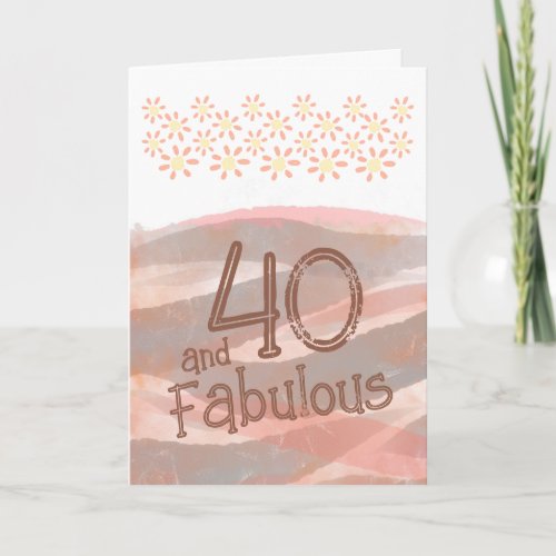 40  Fabulous Daisy Flower Watercolor Birthday Card