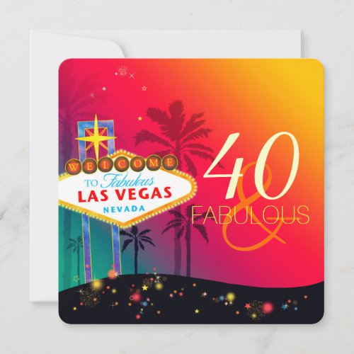 40  Fabulous Las Vegas Birthday Party Invitation