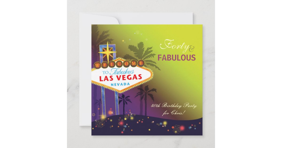 Fabulous Las Vegas Invitations in Blue