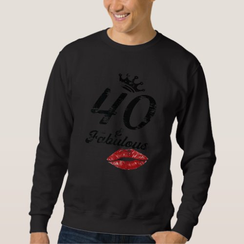40 Fabulous Party Crew Drinking Beer  40th Years H Sweatshirt