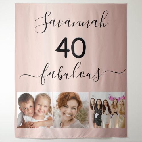 40 fabulous rose gold photo name tapestry