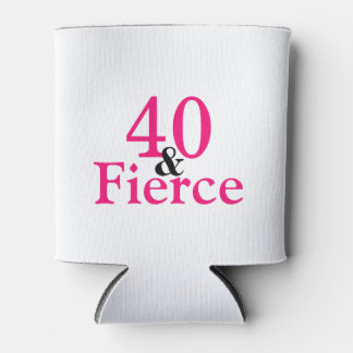 40 & Fierce Birthday Party Can Cooler
