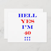 40 Hell yes (Front/Back)